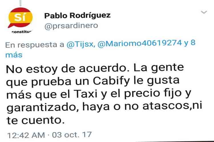 La voluntad política del taxi