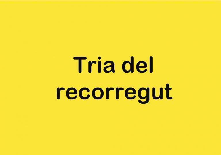 Tria del recorregut