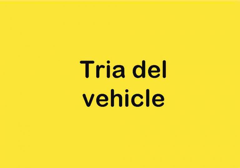 Tria del vehicle