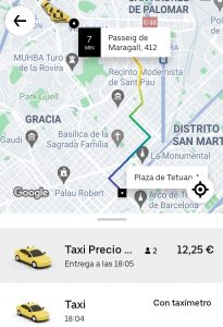 Siguen las estafas de Uber en Barcelona al no disponer de taxis en su aplicación